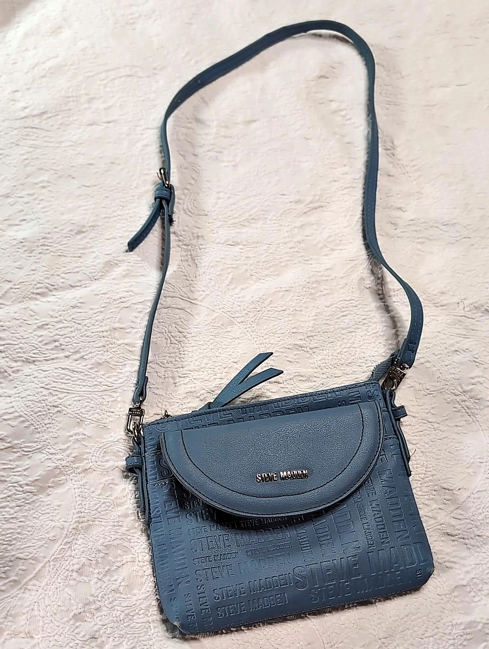 Steve Madden Blue Geometric Crossbody Bag
